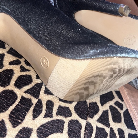 Velvet gray/silver/pewter with a Gray satin ribbon lace up high pump booty. - Picture 13 of 14